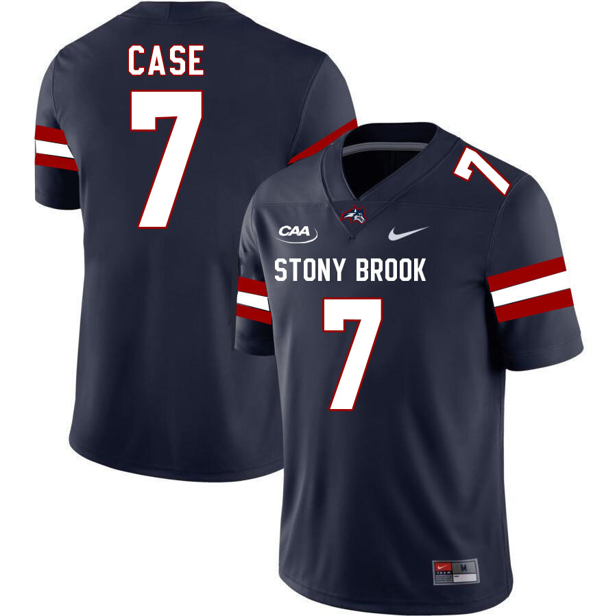 Stony Brook Seawolves #7 Casey Case College Football Jerseys Stitched Sale-Navy